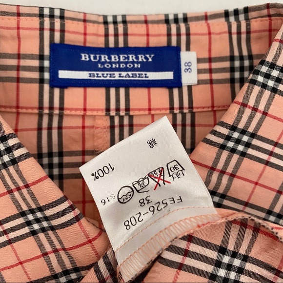 Burberry pink check blouse - Picture 8 of 12